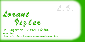 lorant vizler business card
