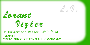 lorant vizler business card